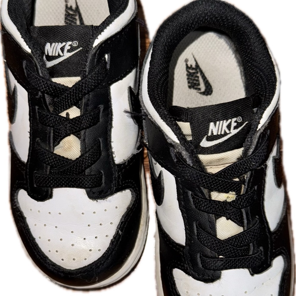 Nike Dunks Panda  Kids Black and White Sneakers size 8c